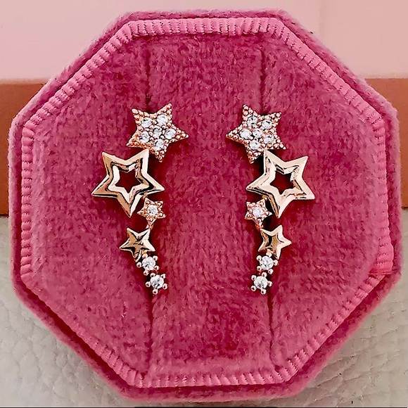 ⚜️[𝟯𝟬%𝗢𝗙𝗙|𝗯𝘂𝗻𝗱𝗹𝗲𝘀 𝟯+]⚜️CZ 18K Constellation Climber Earrings NEW - Picture 4 of 10